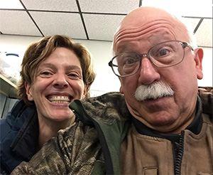 Selfie of Sam and Amy 2015