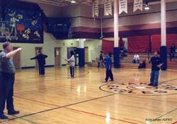 Teaching fly casting in Yakutat