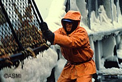 The summer of 2005 after five years of collaboration the first fish tickets went electronic The first to go electronic known as eLandings were crab