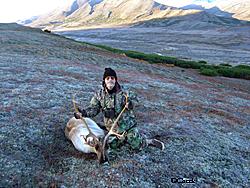 Mel Cheek with his first caribou This photo was  featured in the 20052006 hunting regulations