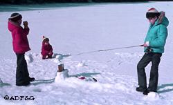 Ice fishing is a popular way to catch pike in winter