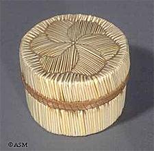 Athabascan porcupine quill basket collection  913110 courtesy the Alaska State museum Quills are used in beadwork jewelry and other crafts