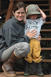 Elizabeth Manning with her son Eliot