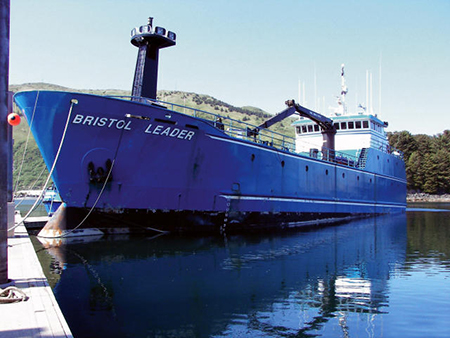 Bristol Bay Economic Development Corporation vessel FV Bristol Leader is a 167foot freezer longliner that harvests cod sablefish and halibut Photo by Herman Savikko