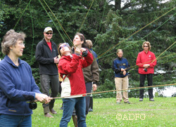 Students in the flyfishing class learn to cast under the watchful eyes of instructors Brad and Michelle Elfers Photo by Patti Harper