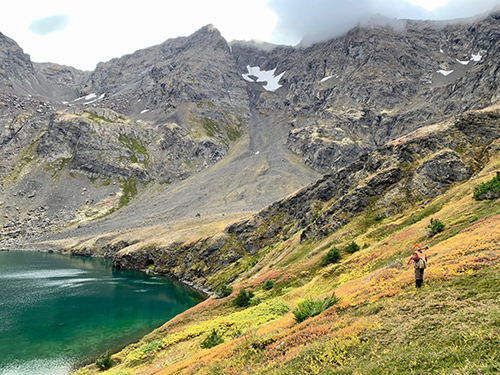 Ptarmigan hunter in the Chugach Mountains Unit 14 Photo Rick Merizon