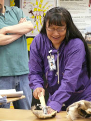 Local respected Elders taught the Way We Hunt Class working with Alaska Wildlife Troopers Hunter Education Instructors and biologists from ADFampG
