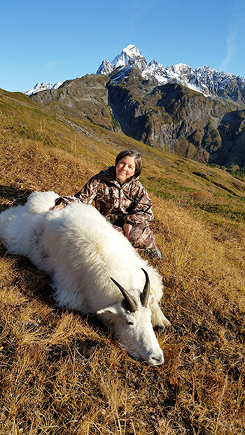 Mary Haught harvested a mountain goat in unit 6C