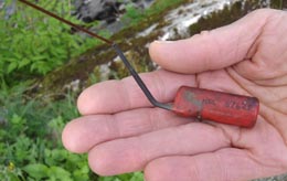 The transmitter found on the wetlands near Juneau had been surgically implanted in a scoter in 2001 in Southern BC