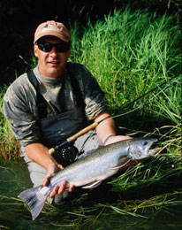 A nice Alaska Dolly Varden suitable for both catch and release and catch and keep and eat Photo by Ken Marsh