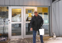 Zmuda prepares the Juneau range for visitors on a snowy January day