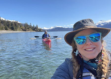 The author and friends on the kayak tour at Yukon Island part of the Kachemak Bay Shorebird Festival events All photos courtesy Arin Underwood