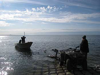 Ocean fishing off Point Lay