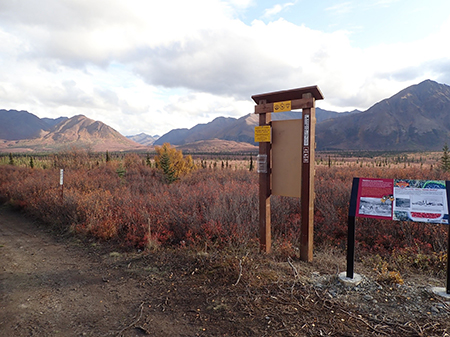 Kiosk and trail marker installation on the Jack River Trail