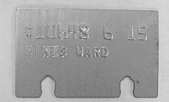 Example of a code plate