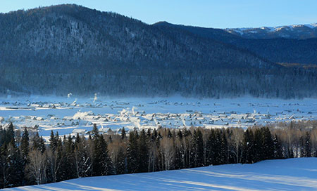 A village in the heart of the Altai Mountains