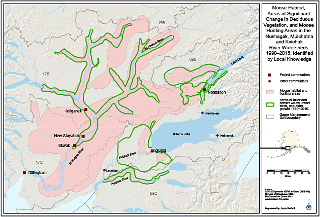 Fig 5 Vegetation change and moose