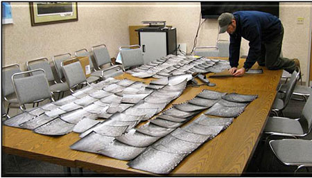 In the past staff had to manually lay out 9inch by 9inch printed photographs delineate overlap and determine which parts of each photo were to be counted