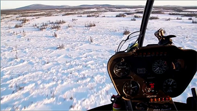 The pilot39s view of the bison range in late winter