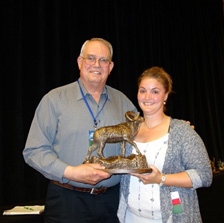 Ginamaria Smith the HIT Program Coordinator presented Alaska Volunteer Instructor Carl Edmiston with his award as he was inducted into the National Instructor Hall of Fame