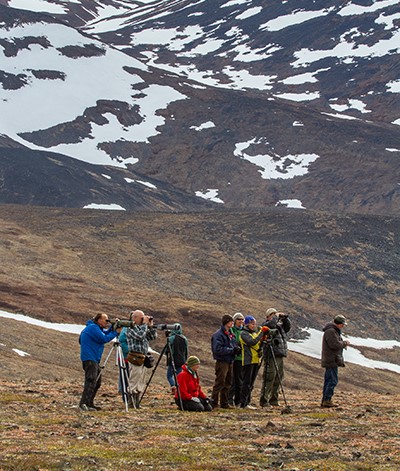 Nome residents enjoying a day of birding along the Nome road system part of an annual field trip by the University of Alaska39s Northwest Campus Photo by Jim Dory