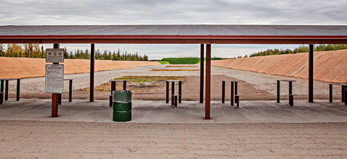 The new range  refurbished shooting benches under the new rifle range roof structure include two ADA benches Photo FNSB