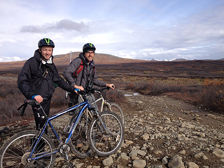 Joe Meehan right and his son