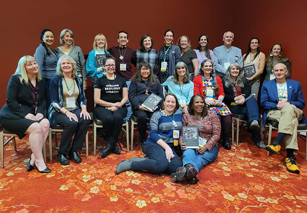 More contributors to the book iclude strongTravis L Boomsstrong back row 4th in from the left who coauthored emChapter 8 Breaking the Binary LGBTQ Wildlifer Perspectivesem is a research wildlife biologist at the Alaska Department of Fish and Game in Fairbanks  strongTiffany Gasbarrinistrong first seat from the left is senior acquisitions editor from John Hopkins University Press  strongCarol Chambersstrong is next to Tiffany and coeditor of the book  strongK L Nicholsonstrong front seated row 3rd from the right in red  strongGordon Batchellerstrong first seat from the right  is The Wildlife Society president at the time of the photo he just assumed the role of Immediate Past President and coauthor of emChapter 11 The Responsibilities of Men in Supporting Women emBatchellerstrong strongis a Certified Wildlife Biologist TWS Fellow and retired chief wildlife biologist for New York State