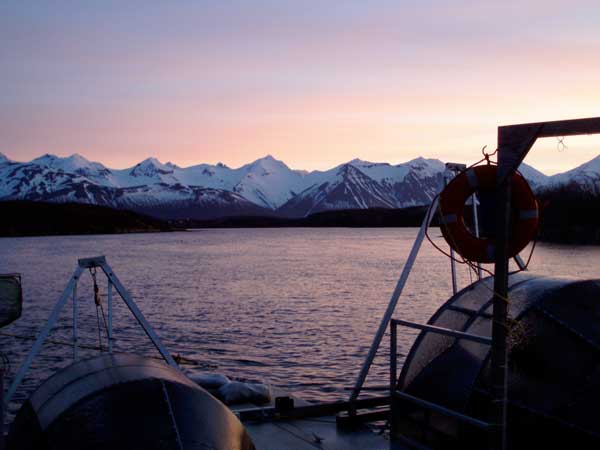 Smolt traps fishing on the Chignik River