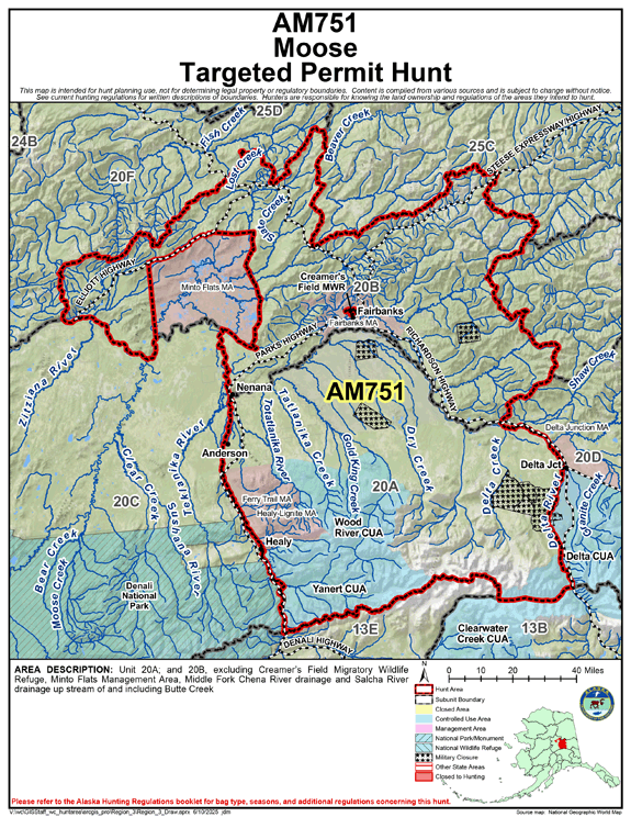 Map of moose hunt number am751