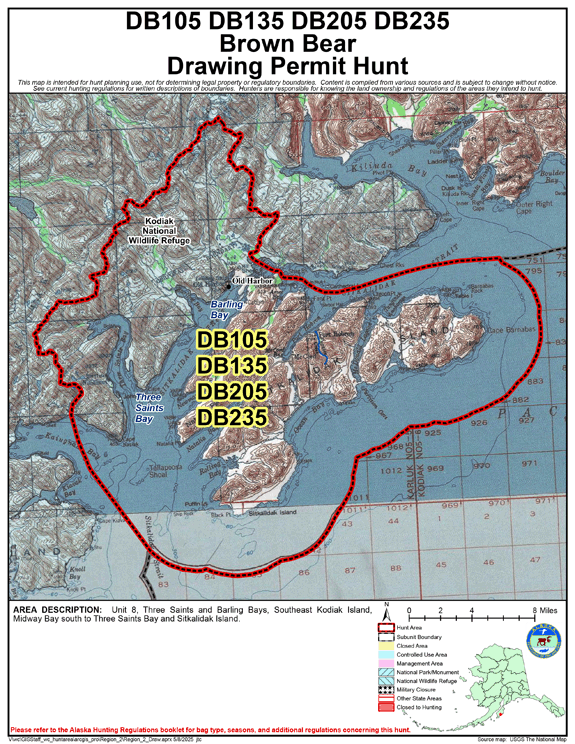 Map of brbear hunt number db105