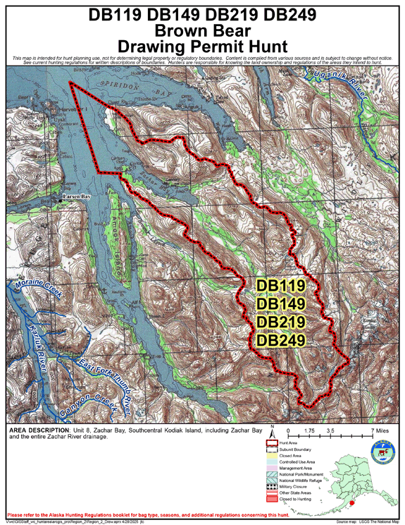 Map of brbear hunt number db119