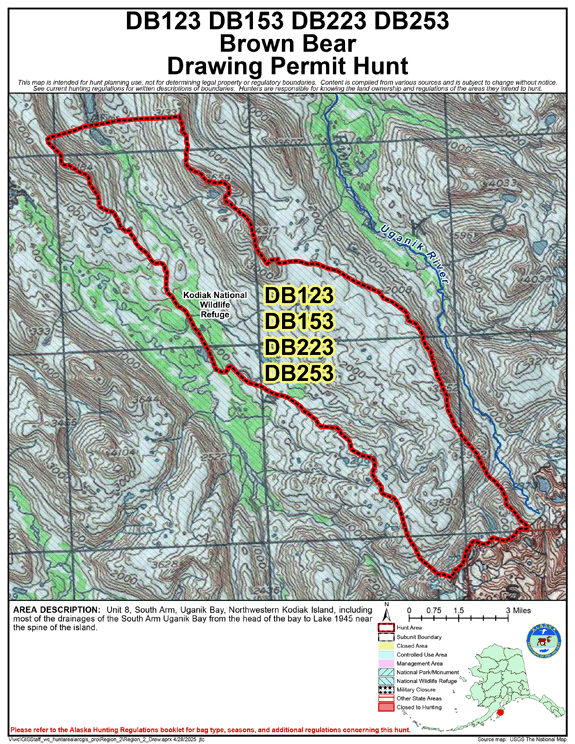 Map of brbear hunt number db123