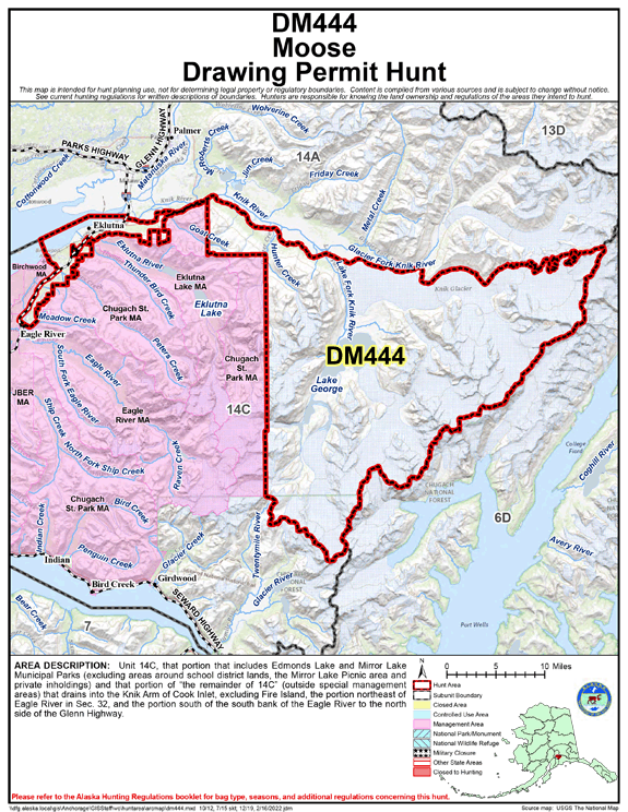 Map of moose hunt number dm444