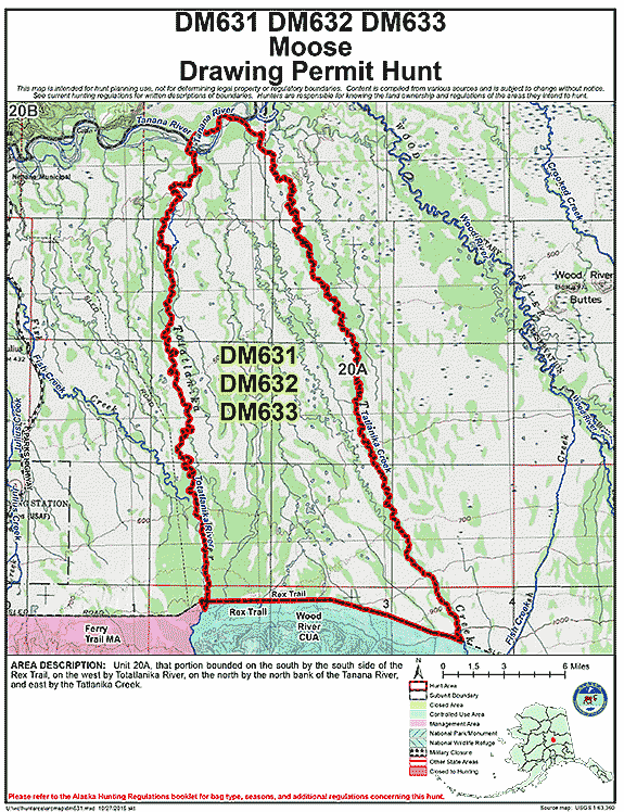 Map of moose hunt number dm631