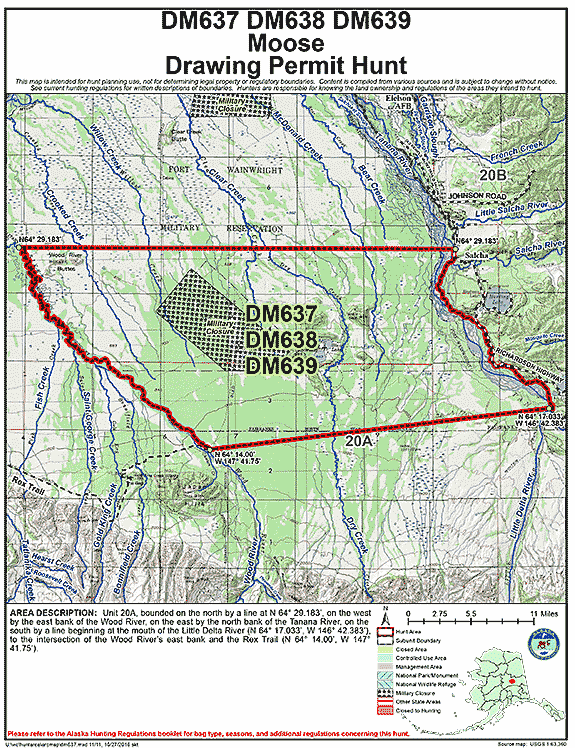Map of moose hunt number dm637