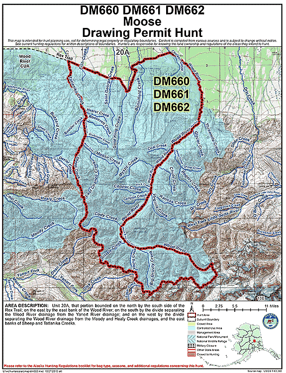 Map of moose hunt number dm660