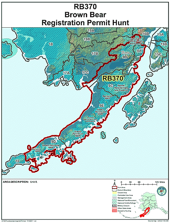 Map of brbear hunt number rb370