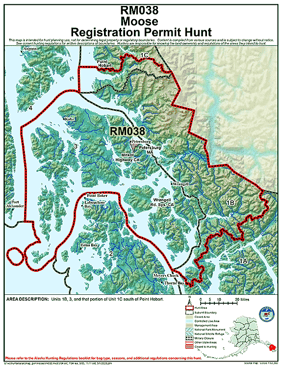 Map of moose hunt number rm038
