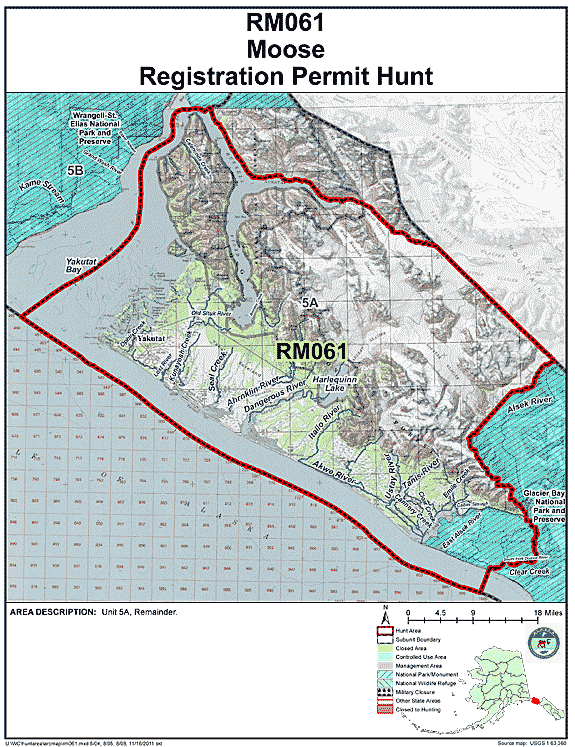 Map of moose hunt number rm061