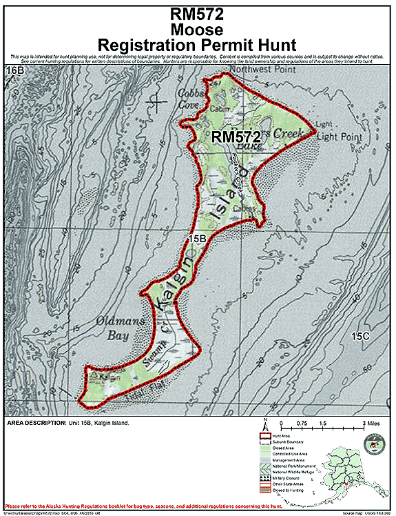 Map of moose hunt number rm572