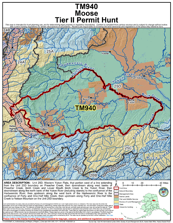 Map of moose hunt number tm940