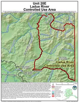 Map of Ladue River Controlled Use Area