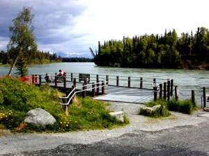 An accessible fishing platform at Bings Landing