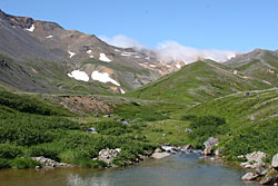 Snow patches linger through summer on King Coves Mt Dutton